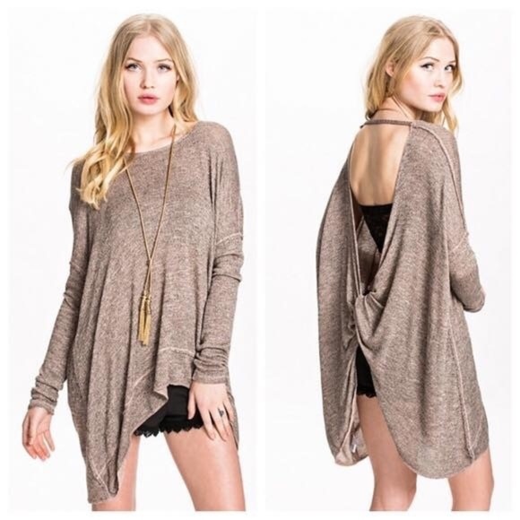 Free People Sweaters - Maroon Colored - We The Free - Knot Pullover